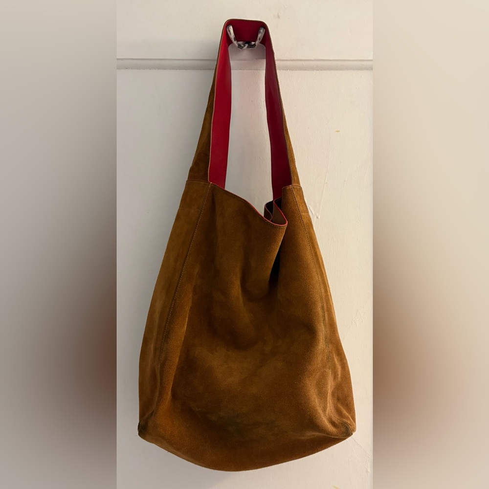 LA LIGNE X CUYANA Brown Suede Hobo